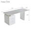 Bureau 71 po blanc avec rangement, bureau de direction extensible moderne en bois avec plateau en faux marbre pour bureau à domicile, bureau d'ordinateur et bureau d'étude-527698837