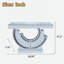 Console avec miroir en argent et base en spirale