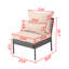 Chaise longue d'extérieur en osier 1 pièce avec coussins PE