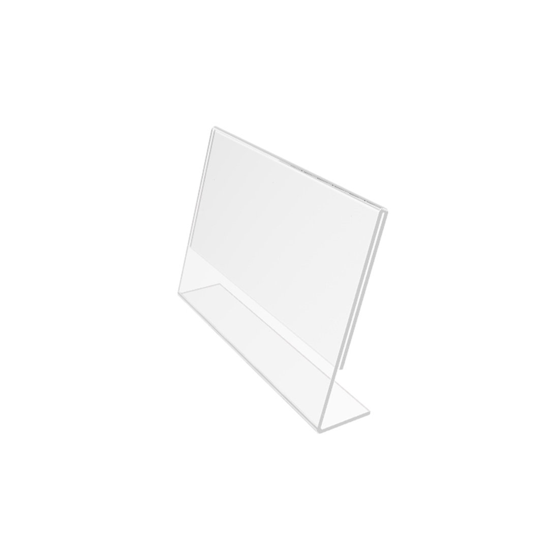 1PK Clear Acrylic Sign Holder with Slant Back Design, Picture Frame FixtureDisplays 