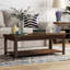 Table basse 48 po, aucun assemblage requis, finition whisky-847623255