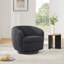 Fauteuil demi-tonneau pivotant rembourré Marcy-1447839038