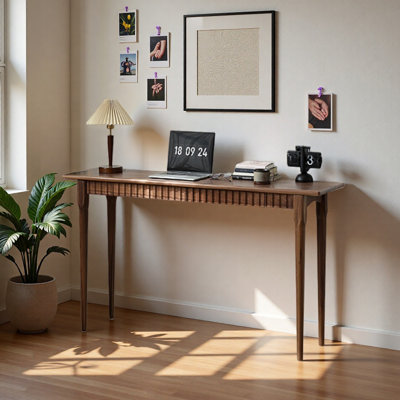 Walnut Narrow Strip Depth 15.74-inch Writing Desk