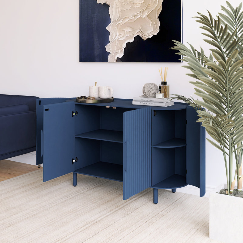 Buffet haut de luxe 30 "avec tablettes réglables, Bleu