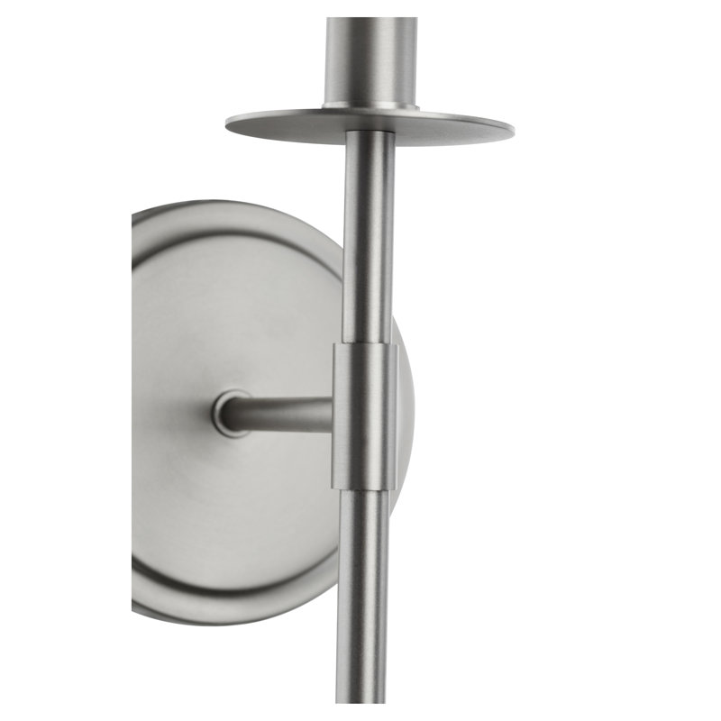 Mikels Steel Armed Sconce, Satin Nickel