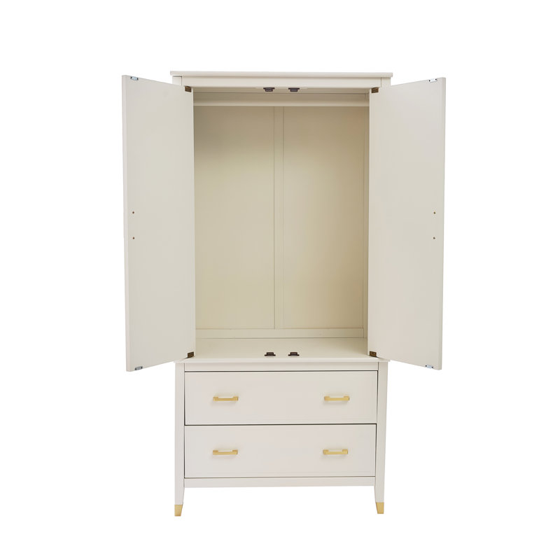 2 Door Wardrobe, White