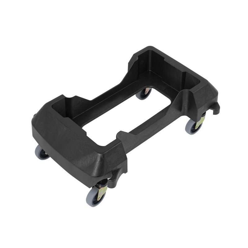 Ustensiles de restaurant - DOLLY SEULEMENT: Clean Tek Professional 24,42 po x 15,75 po x 8,27 po Poubelle, 1 support à poubelle à roulettes - poubelle vendue séparément, roulement lisse, support en plastique noir