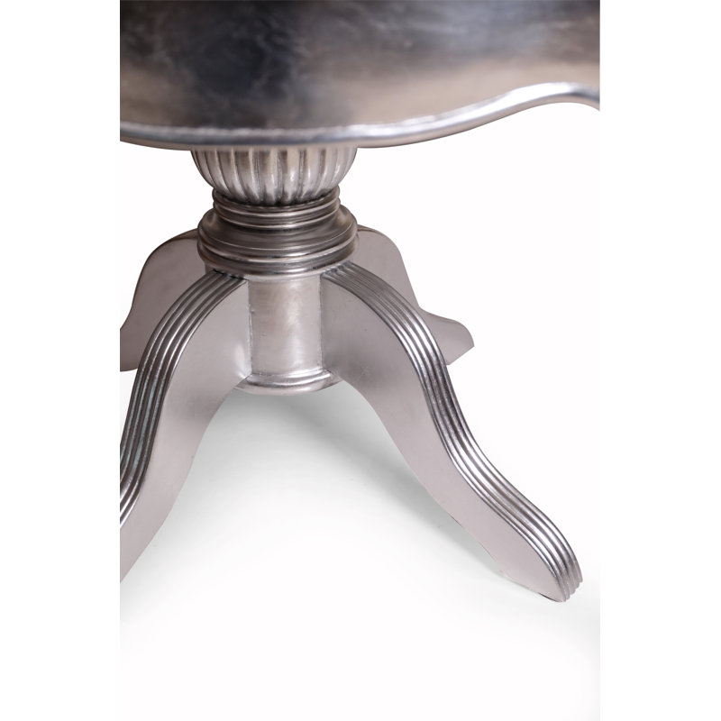 Loic Round Dining Table, Silver