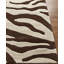 Tapis brun à imprimé zébré-9572251