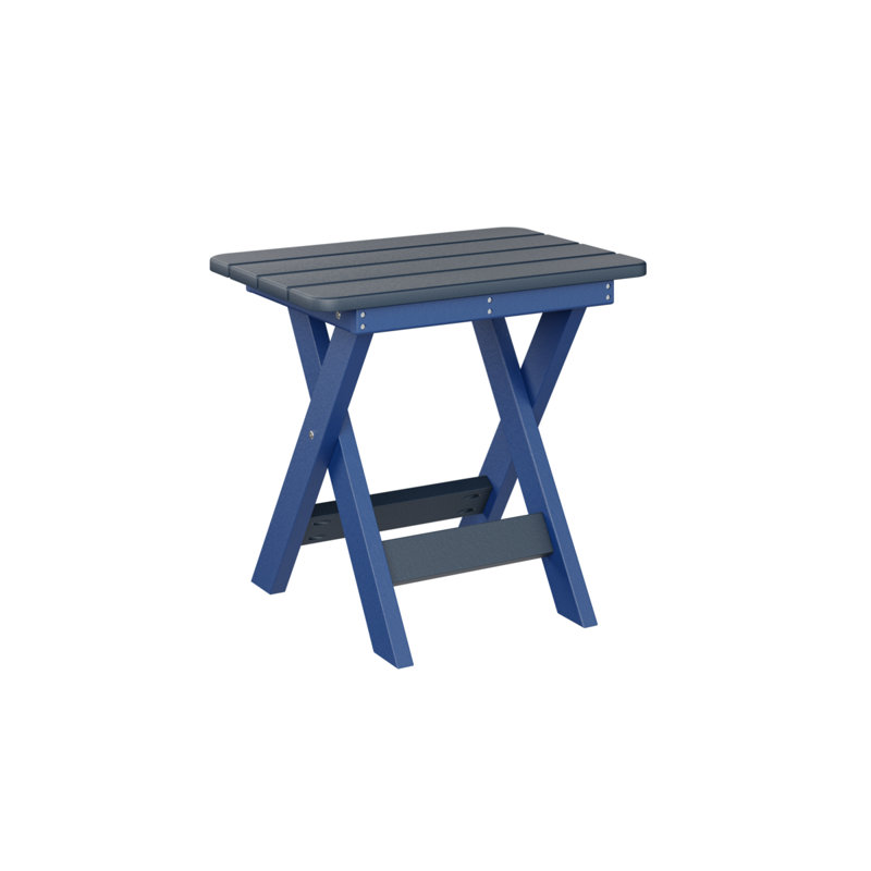 Berlin Gardens Folding End Table, Navy Blue, Pacific Blue