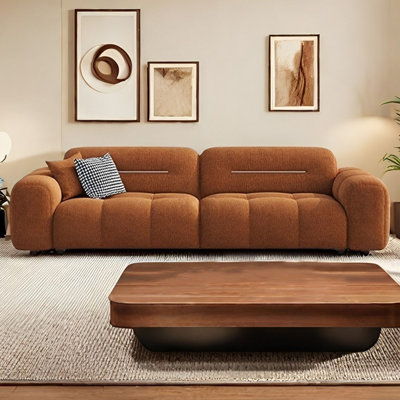 Modern minimalist piano-key straight-line sofa