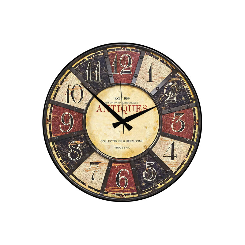 Horloge 19,7 po x 19,7 po Elegant 100% panneau de fibres à densité moyenne, épaisseur: 0,2 pouce | Parfait pour la décoration de la maison ou du bureau, le design élégant ajoute une touche moderne à n'importe quelle pièce