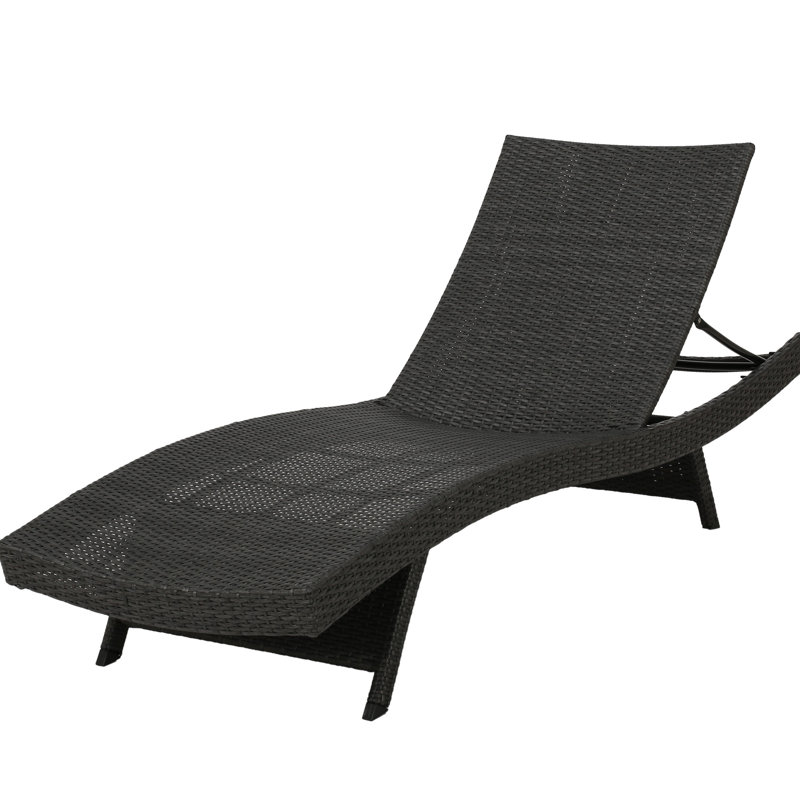 Chaise longue Pe - gris, 81 po Profondeur de l'emballage, protection imperméable, housse 100%, sans assemblage