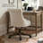 Asyra Extra Wide Armless Swivel Task Chair with Tufted Back and Solid Wood Base-732224099