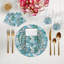 Sous-verres ronds en cuir pivoine Inspira Azur-119015028