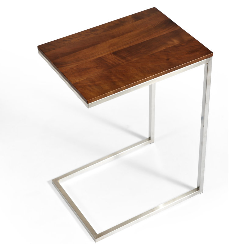 Solid Wood Top End Table, Classic Walnut