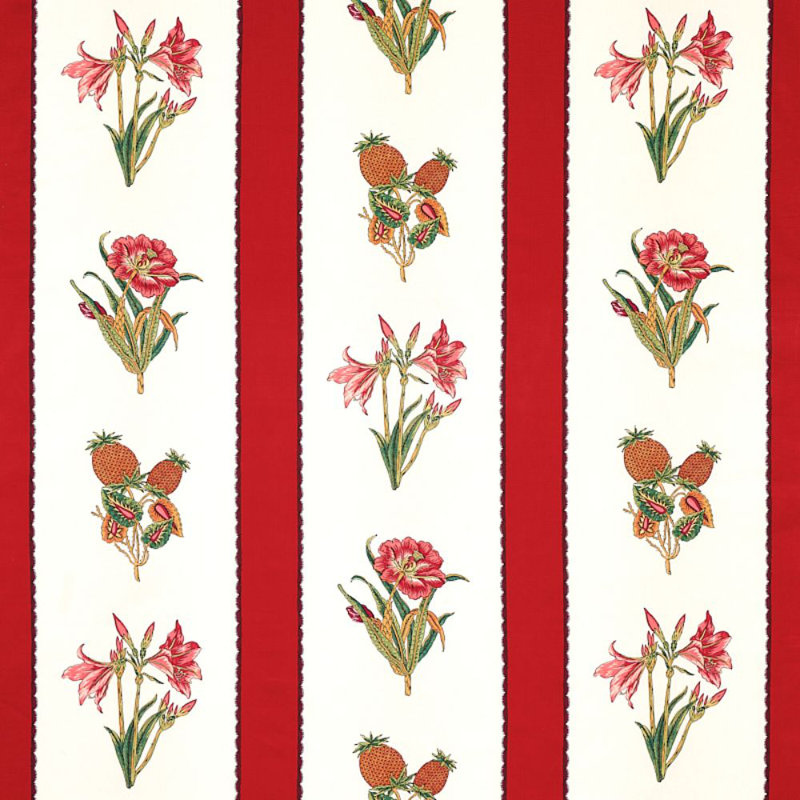 Tissu à rayures Servilia, Rouge