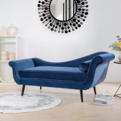 Chaise longue moderne avec accoudoirs à volutes