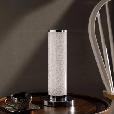 Table Lamp  - Crystal Accent Material Sand Rocks Column