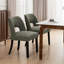 Chaise de salle à manger en lin avec pieds en bois massif-307975350-307975344