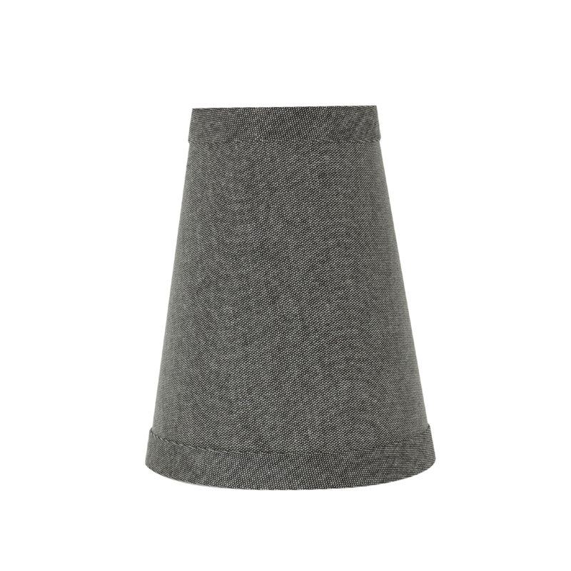 Abat-jour en tissu à candélabre empire H 4 po (attache) en gris