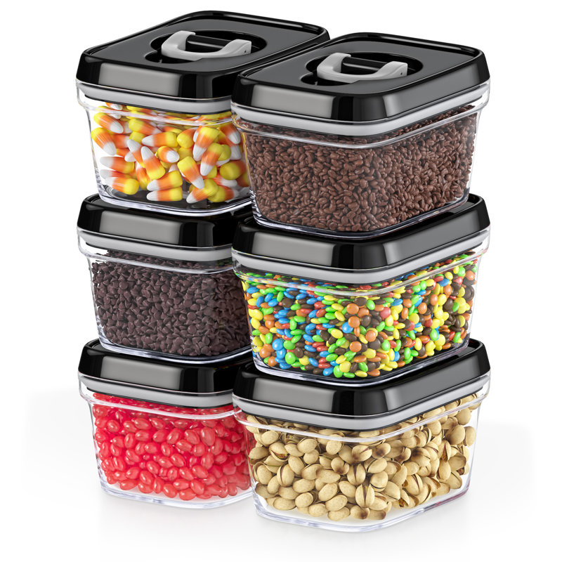 Airtight Container Food Storage Set, Black