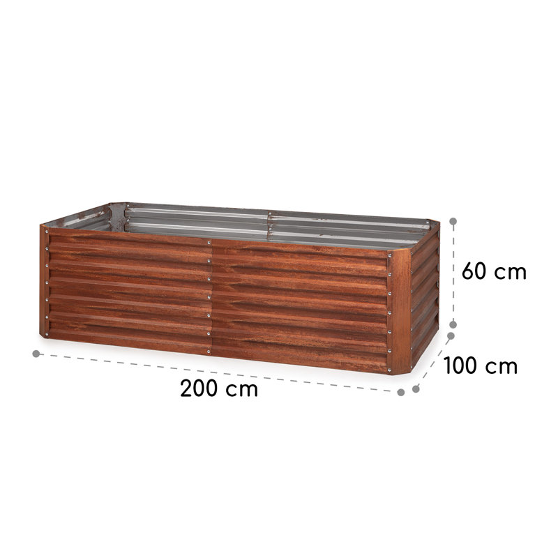 Metal Weather Resistant Raised Garden Extension Kit, 5.5 "H x 65.5" W x 104.5 "D