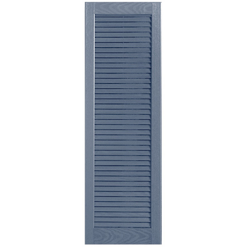 Paire de volets à persiennes droites, 64 po, 15 po, Bleu