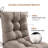  Outdoor Chair Cushion Tufted Seat & Back Cushion With Ties 40X21x4 Inch Waterproof UV Fade Resistant Replacement Cushion For Patio Garden Furniture,Grey-258349970