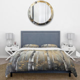 Birch Tree Dense Forest III BeddingMicrofiber / Polyester Duvet Cover Set