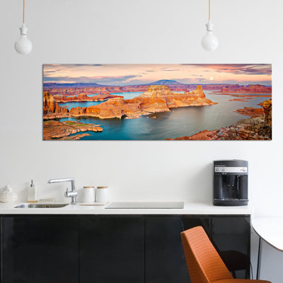«Lake Canyon View III» par David Drost - Reproduction giclée sur toile panoramique