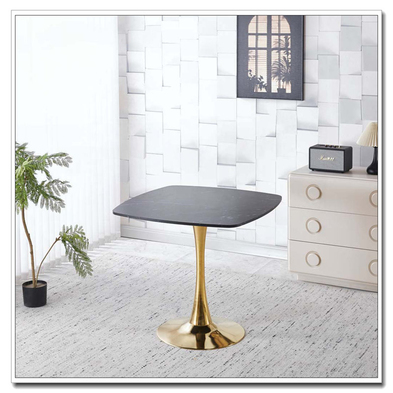 Table de salle à manger carrée 31,5 pouces, Noir, H 28,93 po x L 31,5 po x l 31,5 po