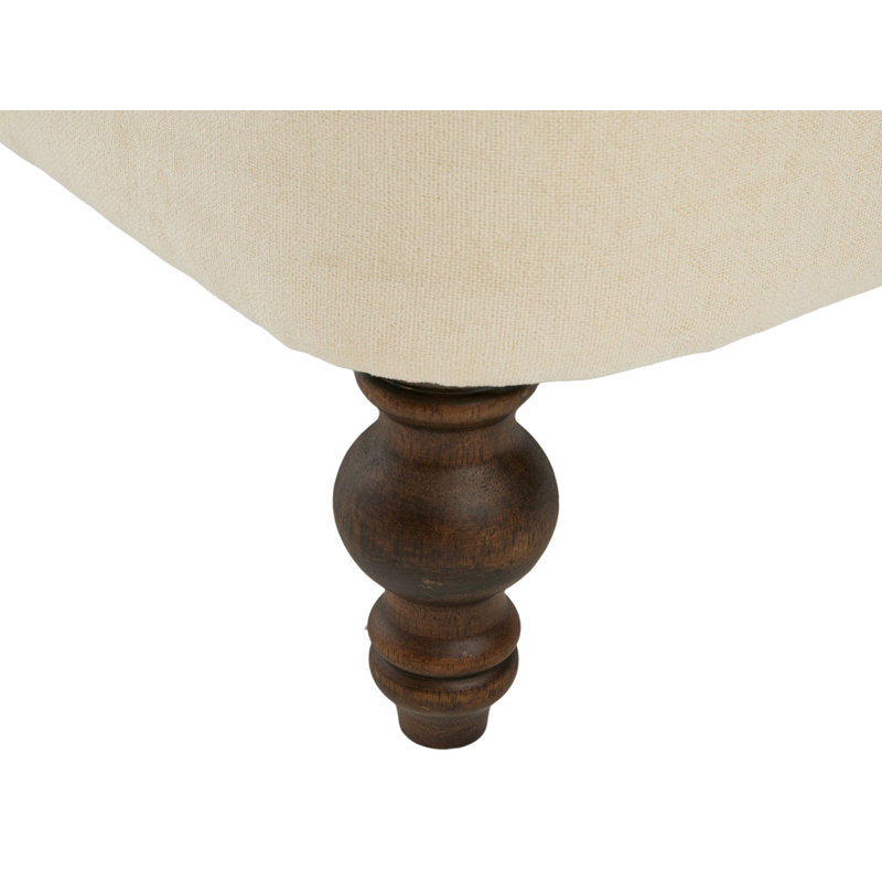 Chaise longue rembourrée avec poches latérales, Beige