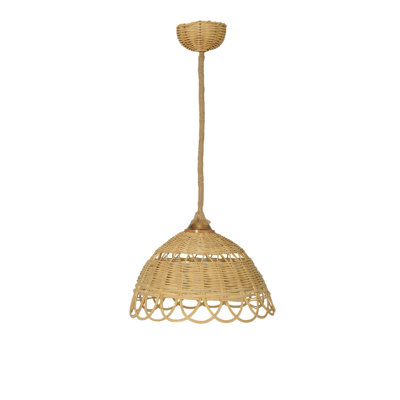 1 - Light Natural Dome Pendant