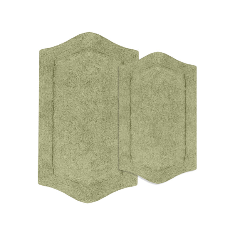 Ensemble de 2 tapis de bain Morissette (17 po x 24 po, 21 po x 34 po), Vert