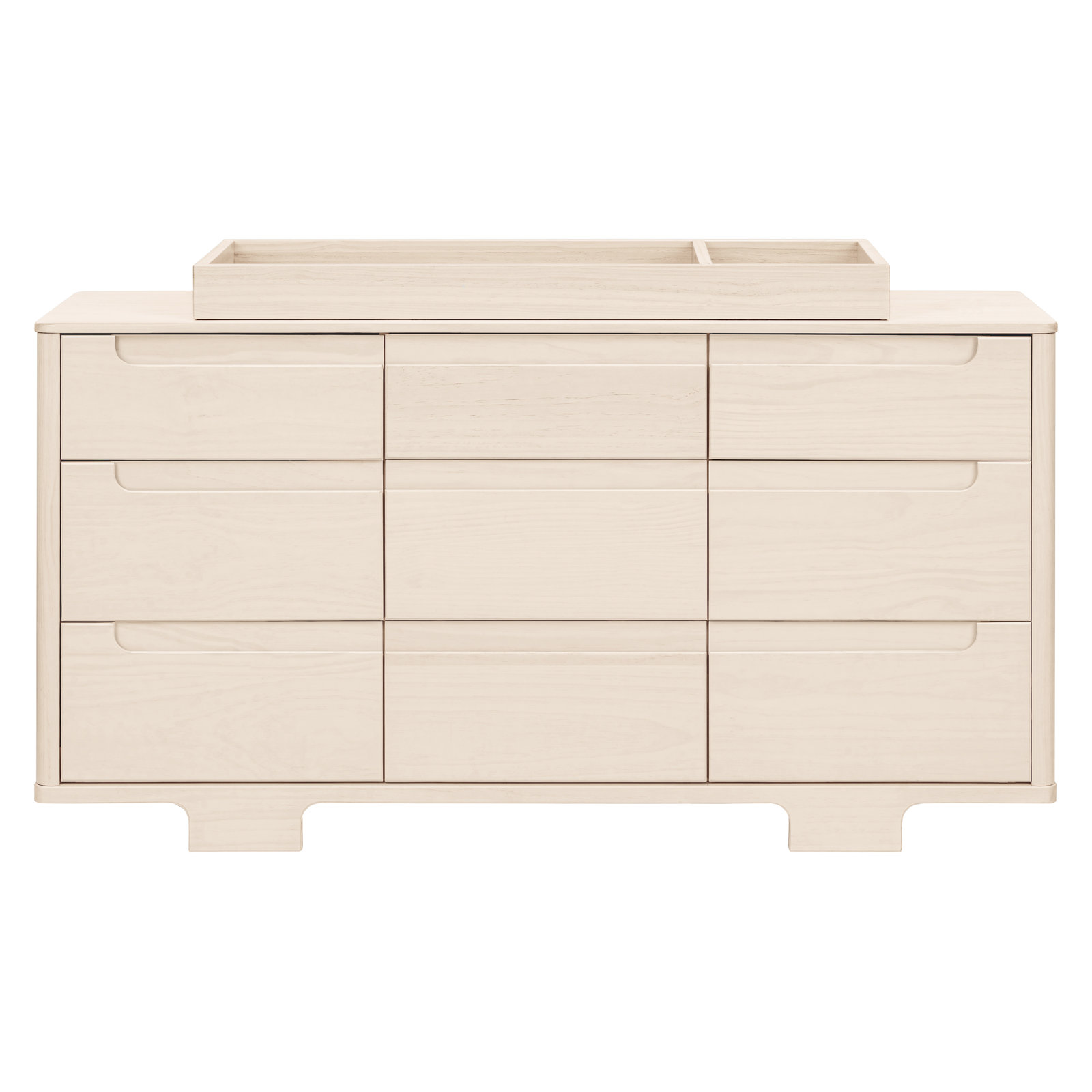 Yuzu 9-Drawer Dresser, Assembled, Washed Natural