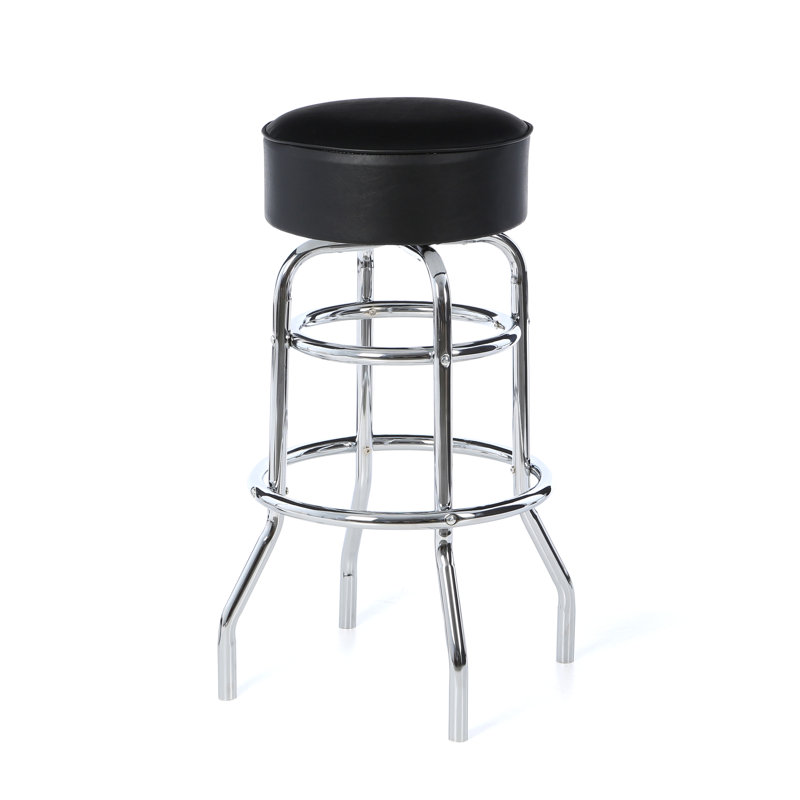 Catawba Swivel Upholstered Counter Stool, Black