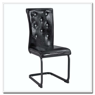 Chaises de salle à manger rembourrées en similicuir