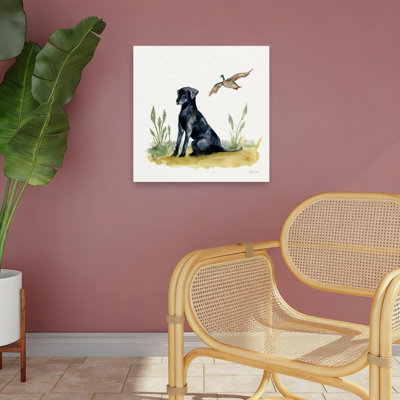 «Hunting Dogs II Contemporary Bird Dog Duck Animal», reproduction d'art murale
