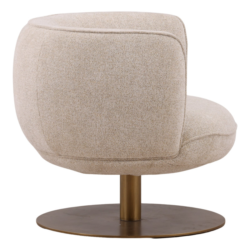 Aisha Swivel Chair Mustard, Oatmeal