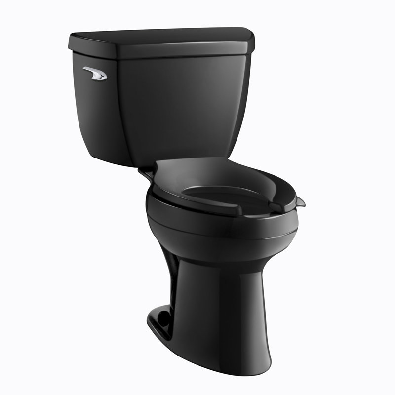 Highline Classic Comfort Height 2 Piece Elongated 1.0 GPF Toilet with Pressure Flush Technology, Sandbar, Left-Hand, No