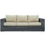 Repose-pieds d'extérieur rectangulaire Sunbrella Modway Summon-31483499