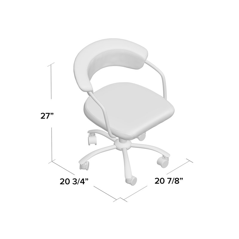 Ebern Designs Task Chair, Cream