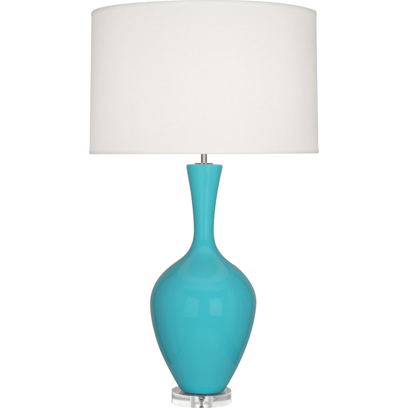 Audrey Resin Table Lamp, Egg Blue