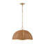 Luminaire suspendu dôme en rotin 18 po 3 lumières Coastal Boho