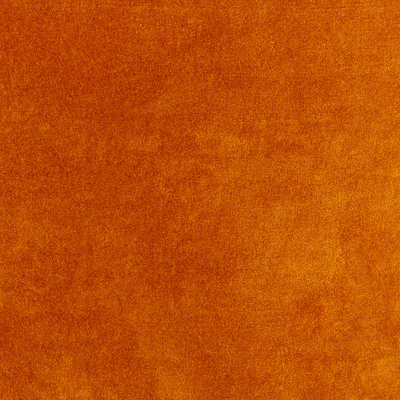 Johnson 16" Square Pouf, Orange Velvet