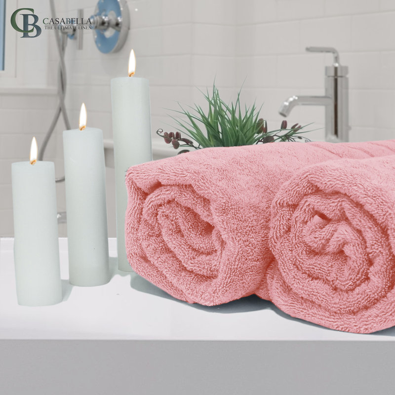 Casabella Luxury Jumbo Bath Sheet, Pink