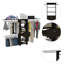 Armoire Broncos avec 3 tringles, 5 tablettes et tiroir, noyer foncé