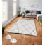 Tapis rectangulaire en polyester tissé à la machine espanola ivoire-1715952313