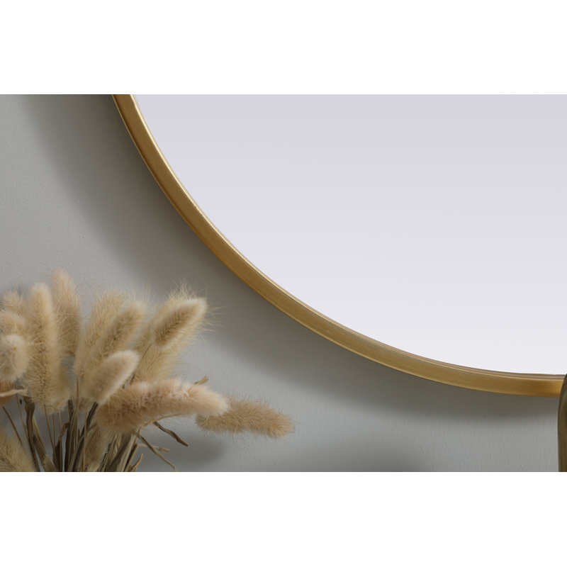 Sabine Metal Pill Wall Mirror, Brass, 36" x 20"